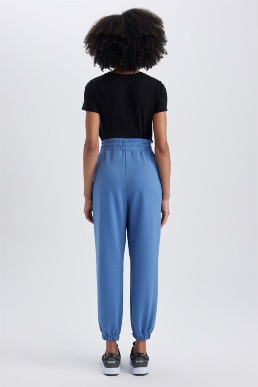 WOMAN Dark Blue DeFactoFit Oversize Fit Double Pocket Jogger Sweatpants