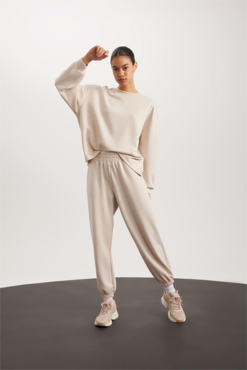 FEMME Beige Pantalon de Jogging Oversize de Defactofit