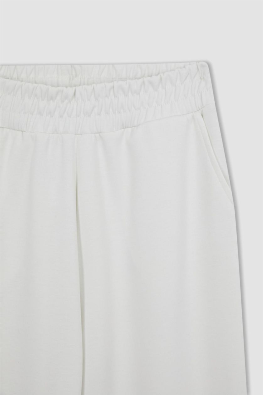 WOMAN Ecru DeFactoFit Oversize Fit Double Pocket Jogger Sweatpants