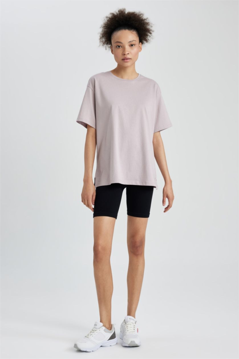 WOMAN Light Lilac Comfort Fit Crew Neck Slogan Short Sleeve T-Shirt