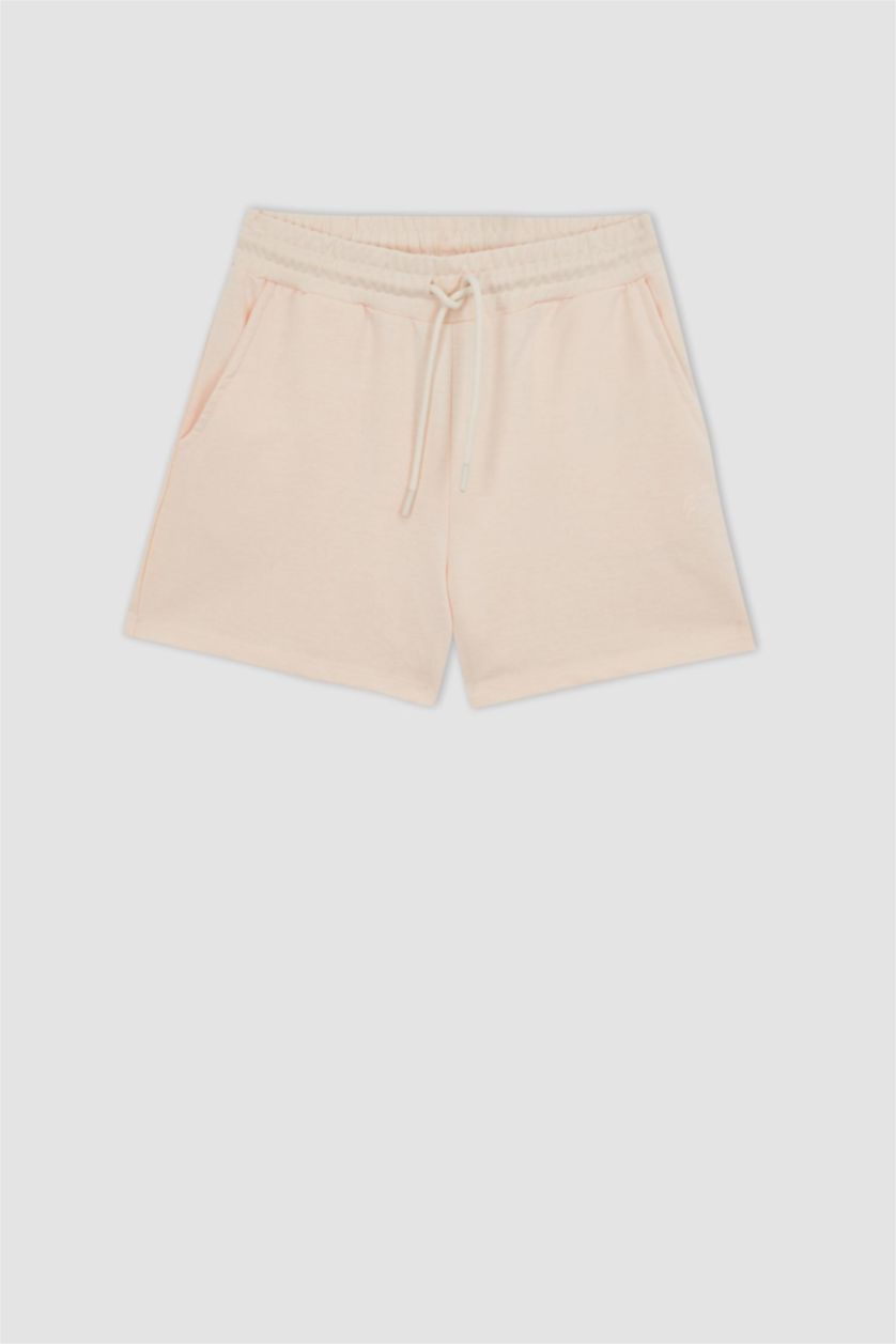 WOMAN Light Pink DeFactoFit Standard Fit Sports Thin Fabric Shorts