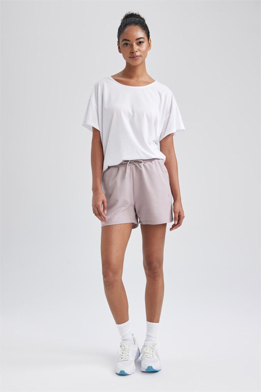 FEMME Bordeaux Short De Sport Coupe Standard de Defacto Fit