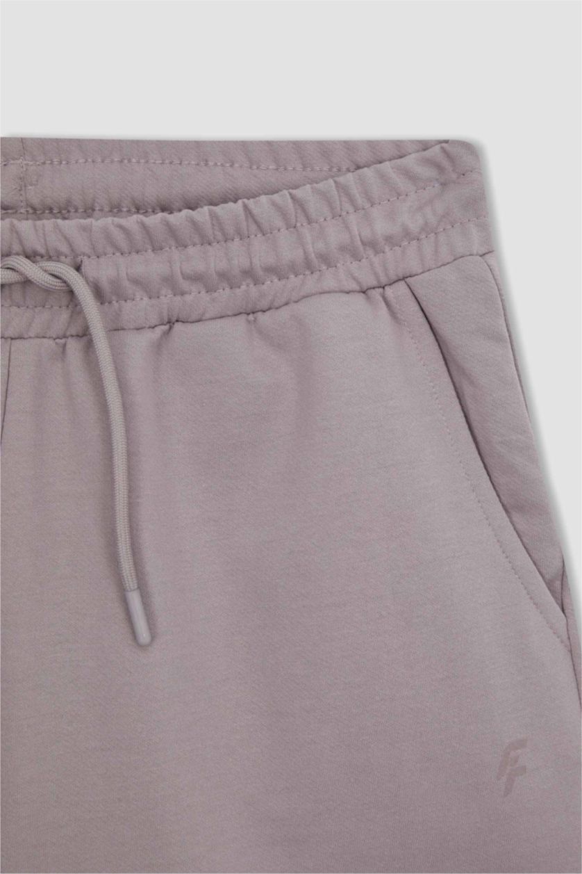 FEMME Bordeaux Short De Sport Coupe Standard de Defacto Fit