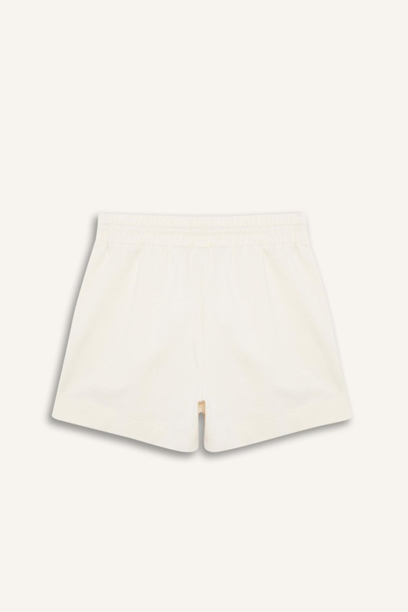 Kadın Kum Standart Fit Sporcu Kısa Paça Basic Düz Şort