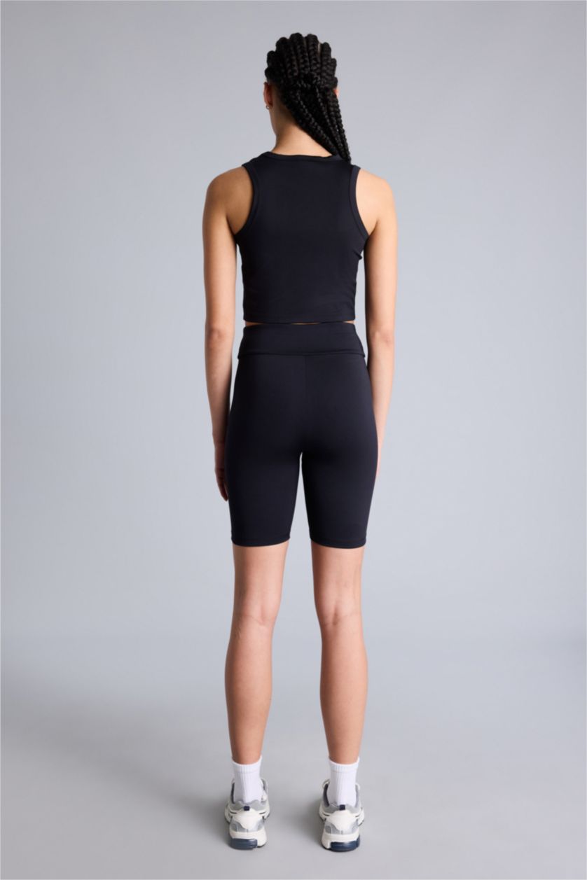 Kadın Siyah Bıker Beli Saran Sporcu Biker