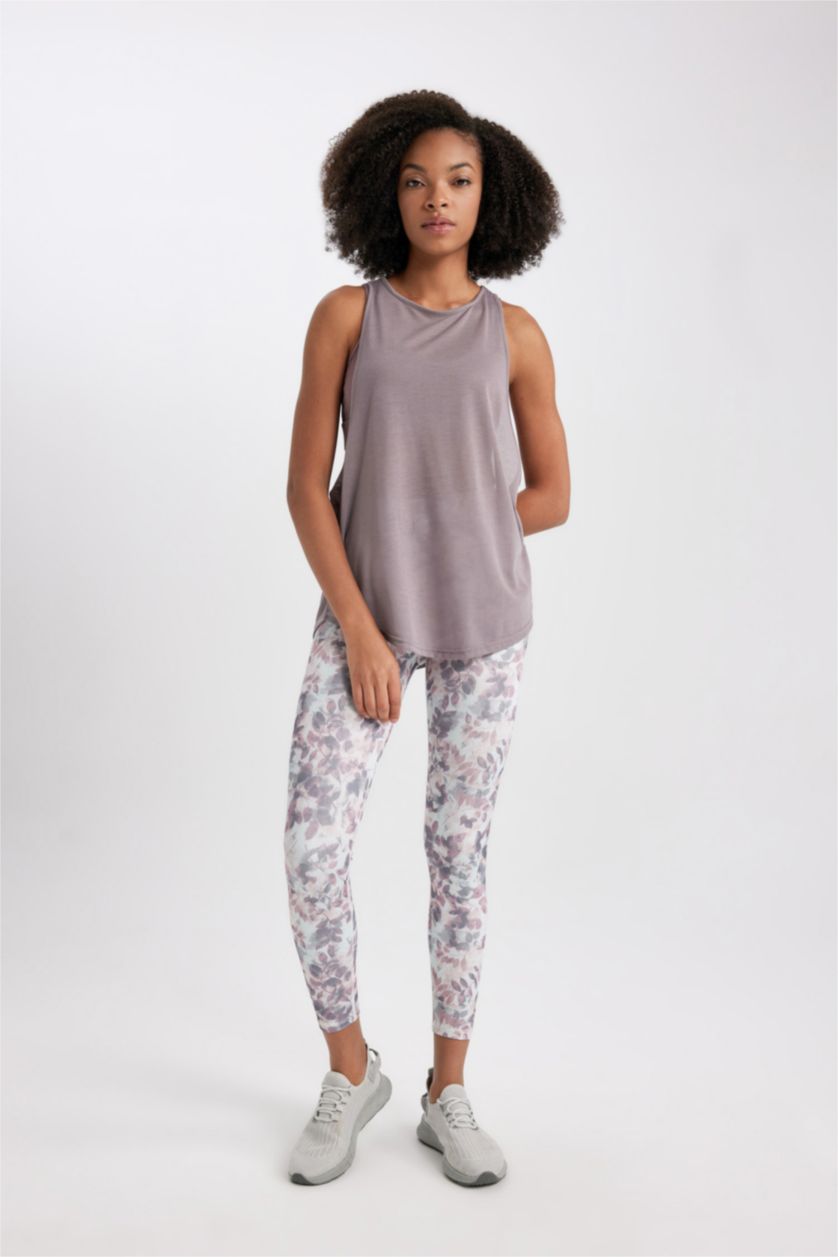 FEMME Gris Débardeur à col rond et coupe Confort