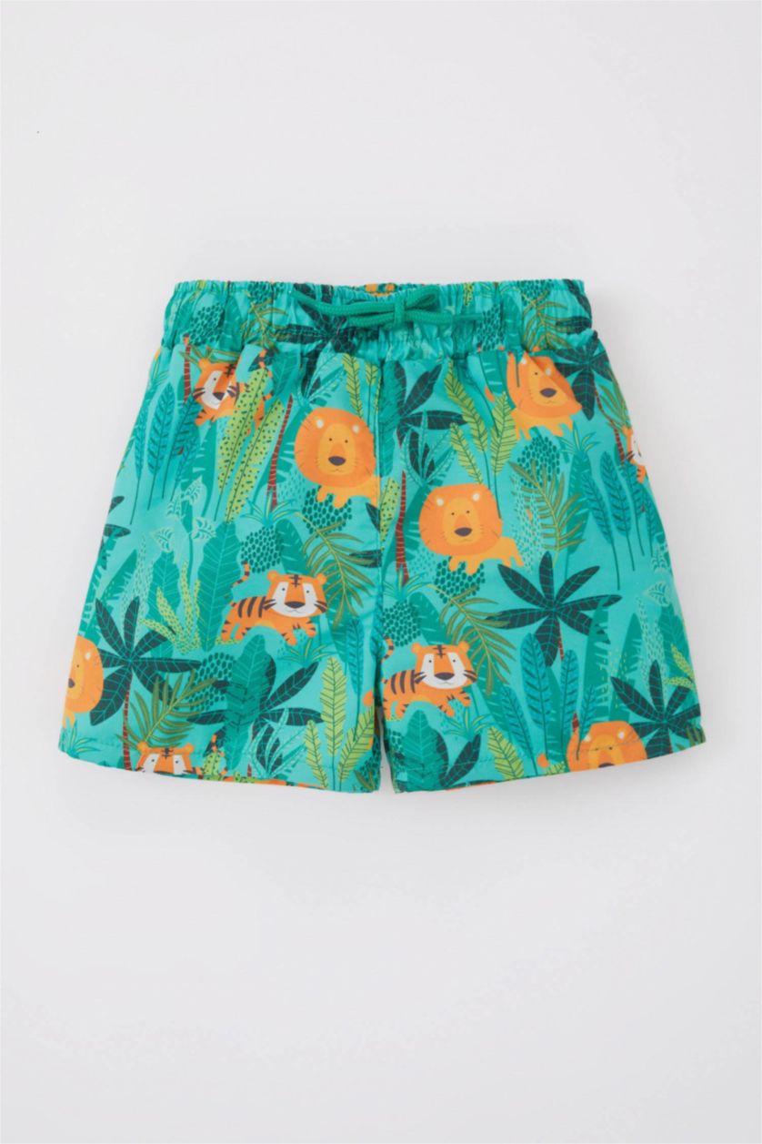 Малыши мальчики Бирюзовый Плавательные шорты с принтом для малышей мальчиков