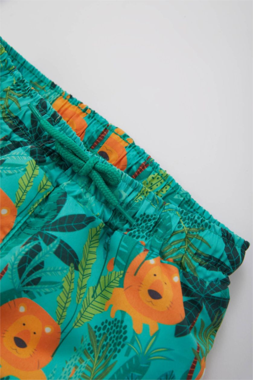 Малыши мальчики Бирюзовый Плавательные шорты с принтом для малышей мальчиков