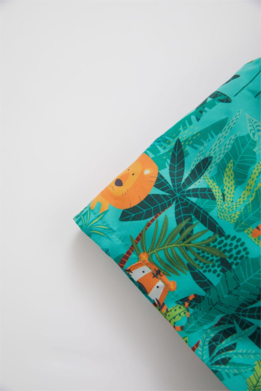 Малыши мальчики Бирюзовый Плавательные шорты с принтом для малышей мальчиков