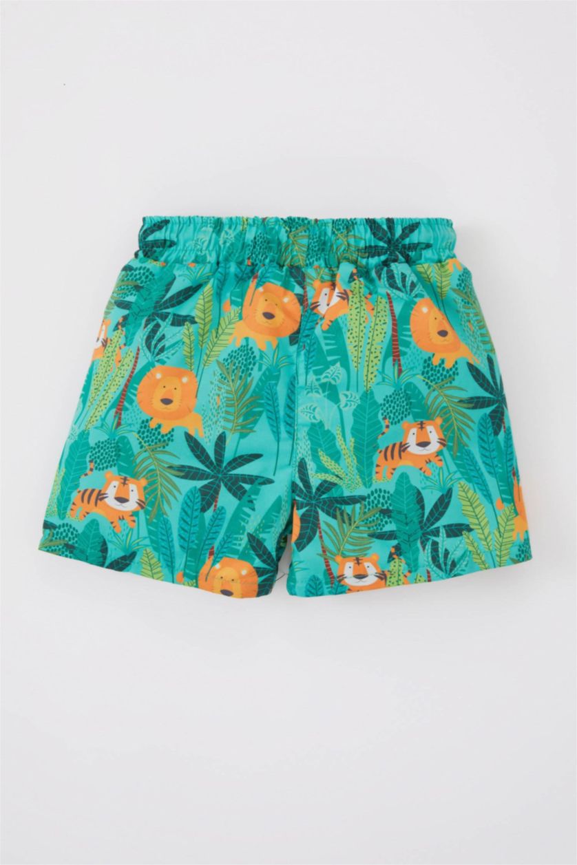 Малыши мальчики Бирюзовый Плавательные шорты с принтом для малышей мальчиков