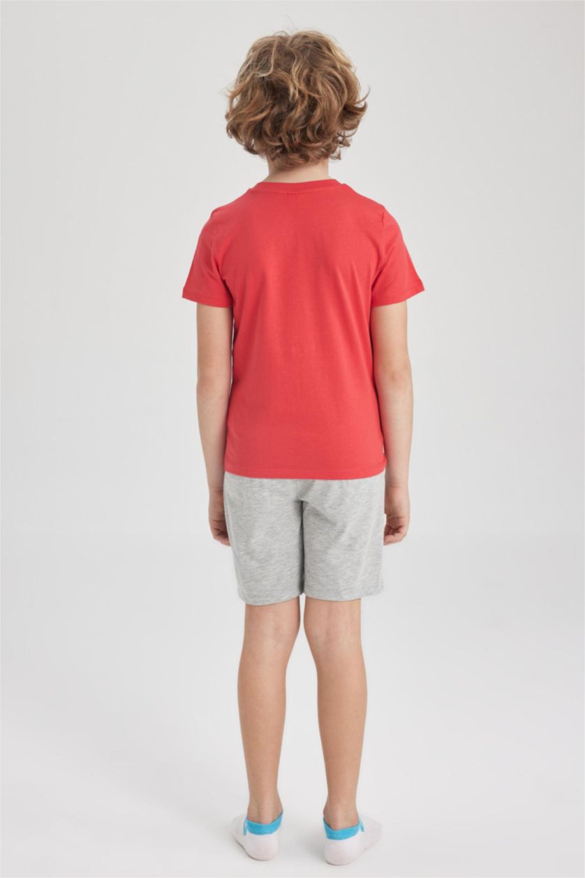 BOYS & TEENS Red طقم بيجاما قصة عادية