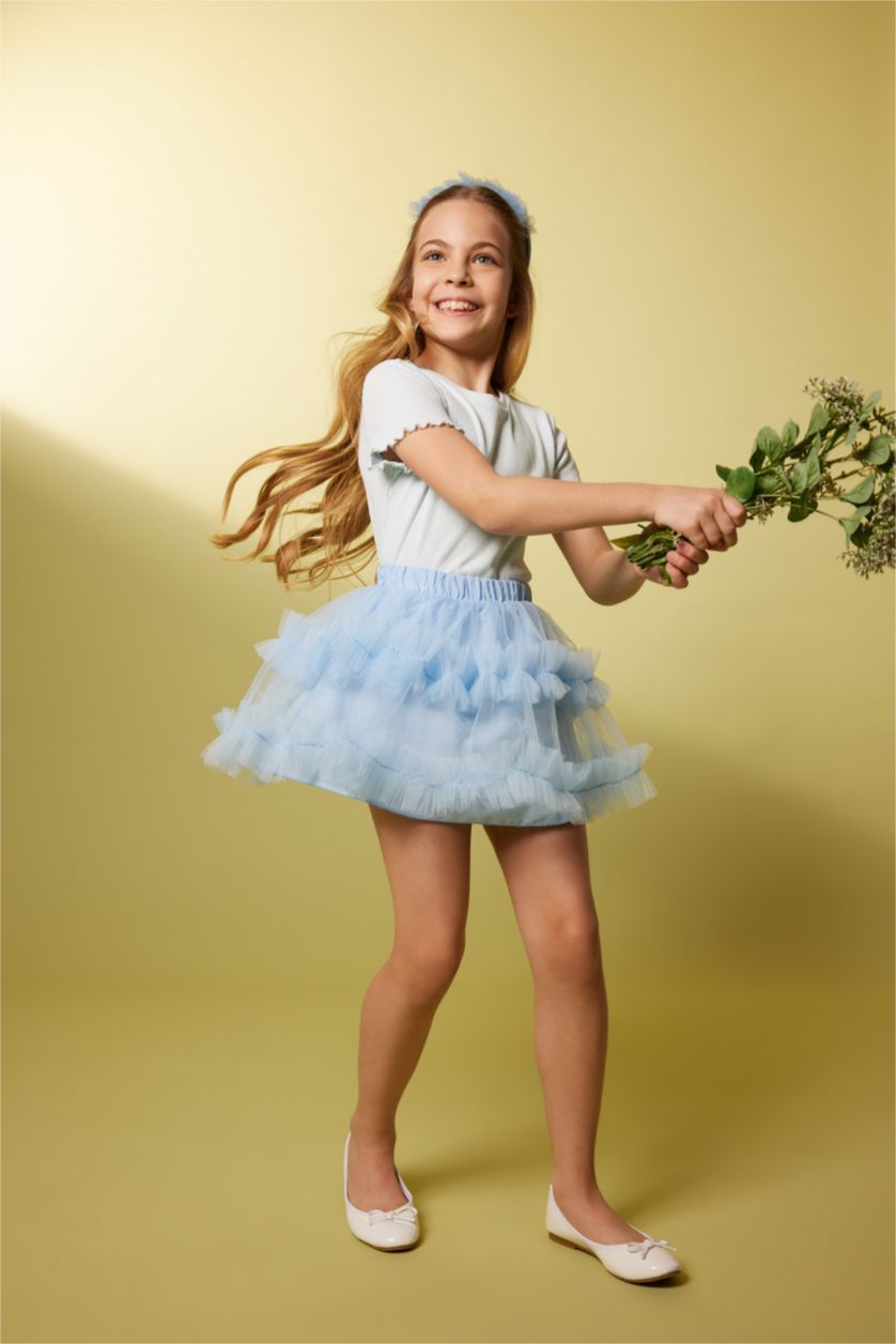 GIRLS & TEENS Blue Girl Tutu Skirt Crown 2 Piece Set