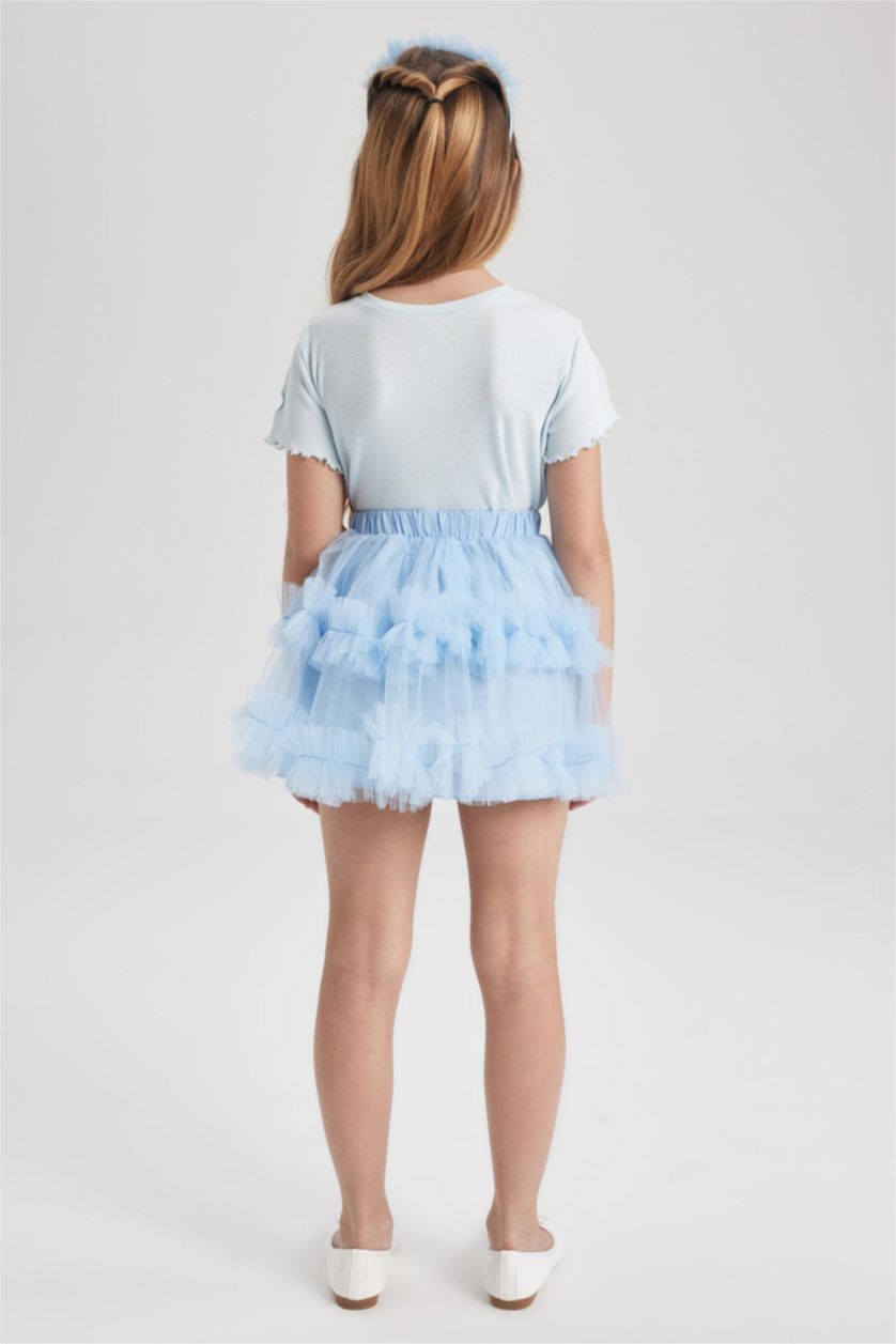 GIRLS & TEENS Blue Girl Tutu Skirt Crown 2 Piece Set