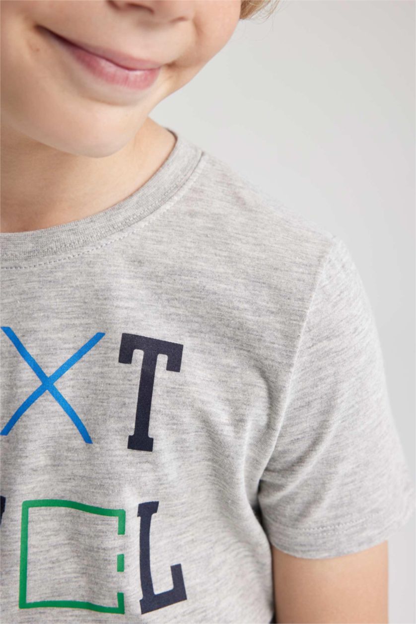 BOYS & TEENS Grey Melange Boy Regular Fit Pajamas