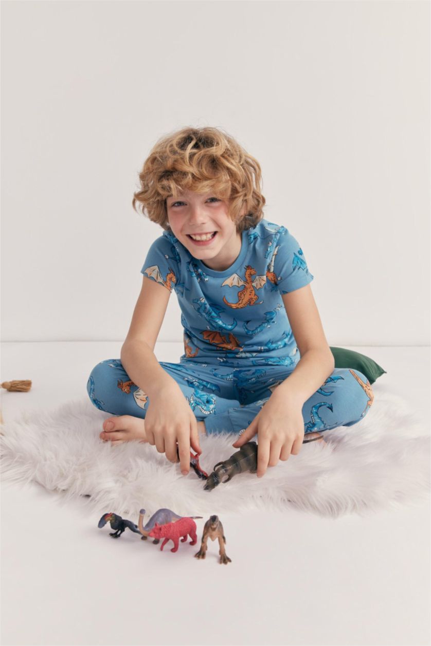 BOYS & TEENS Blue Boy Regular Fit Pajamas