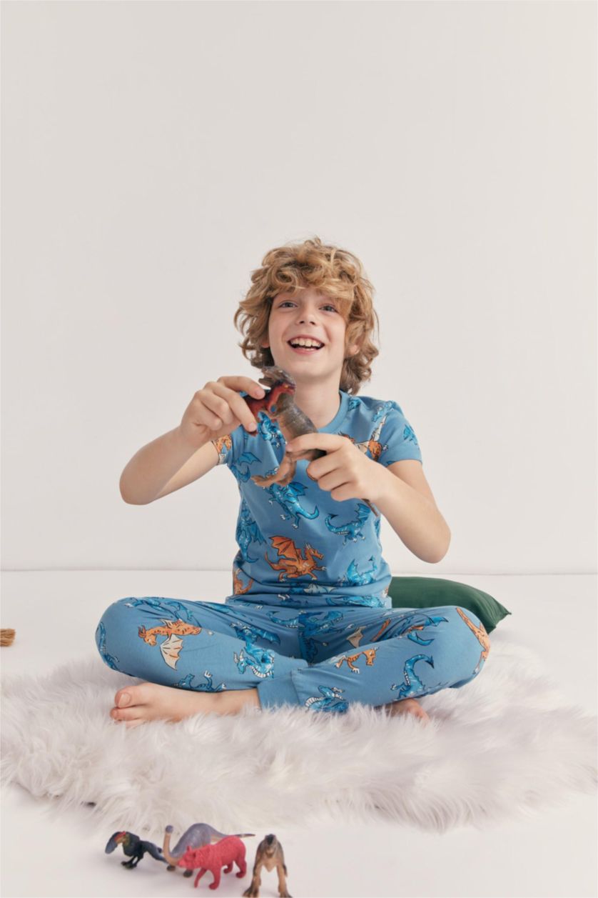 BOYS & TEENS Blue Boy Regular Fit Pajamas