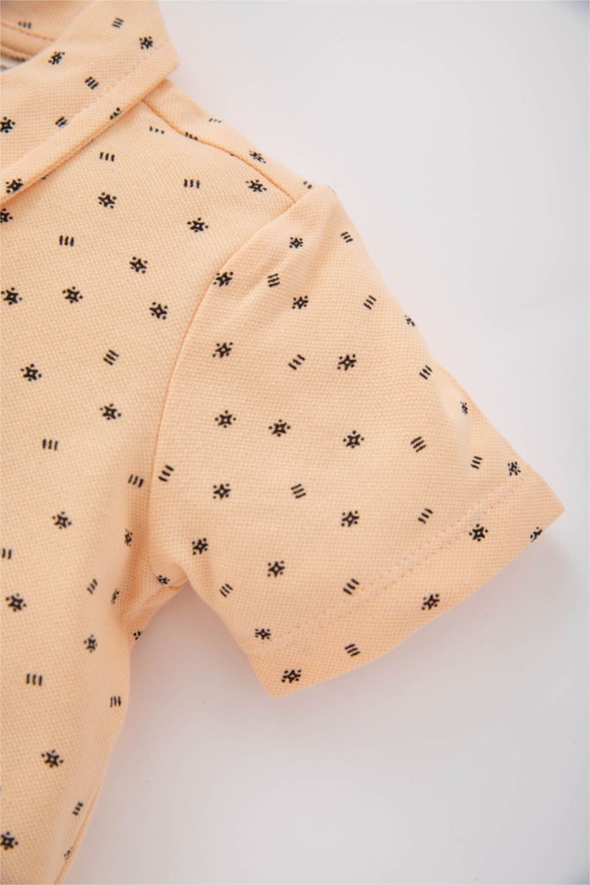 طفل صغير سيموني فاتح تي شيرت نص كم اولادي مطبوع قصة عادية