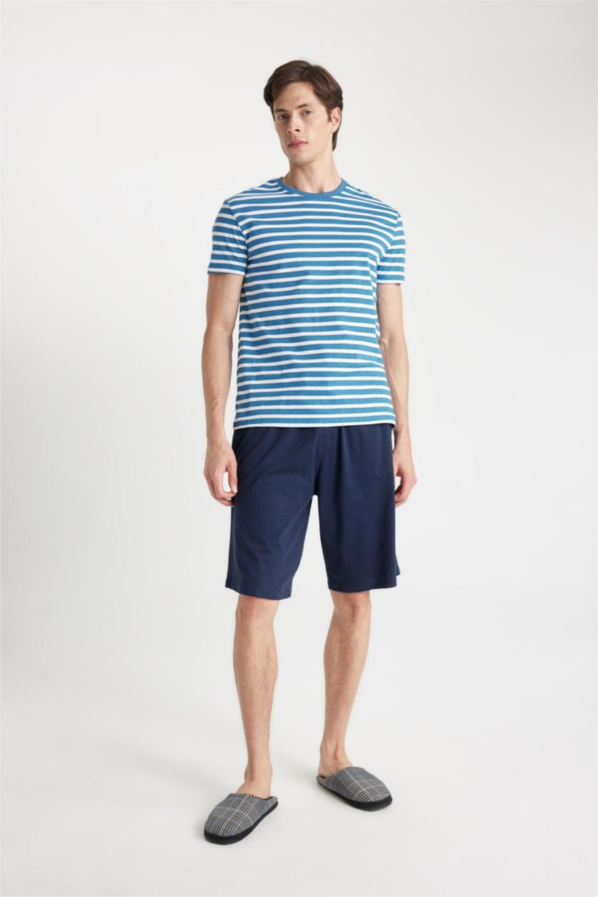 MAN NAVY Regular Fit Pocketed Shorts Pajama Bottoms