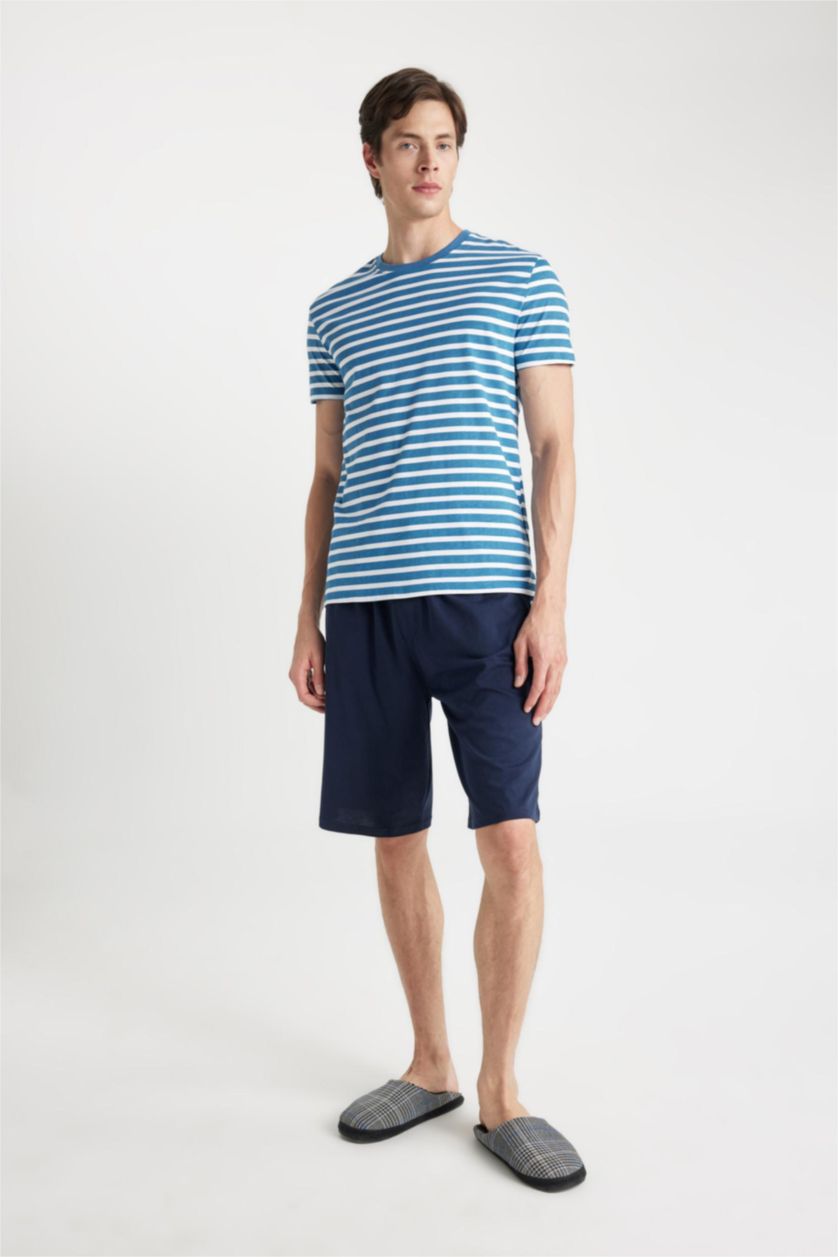 MAN NAVY Regular Fit Pocketed Shorts Pajama Bottoms