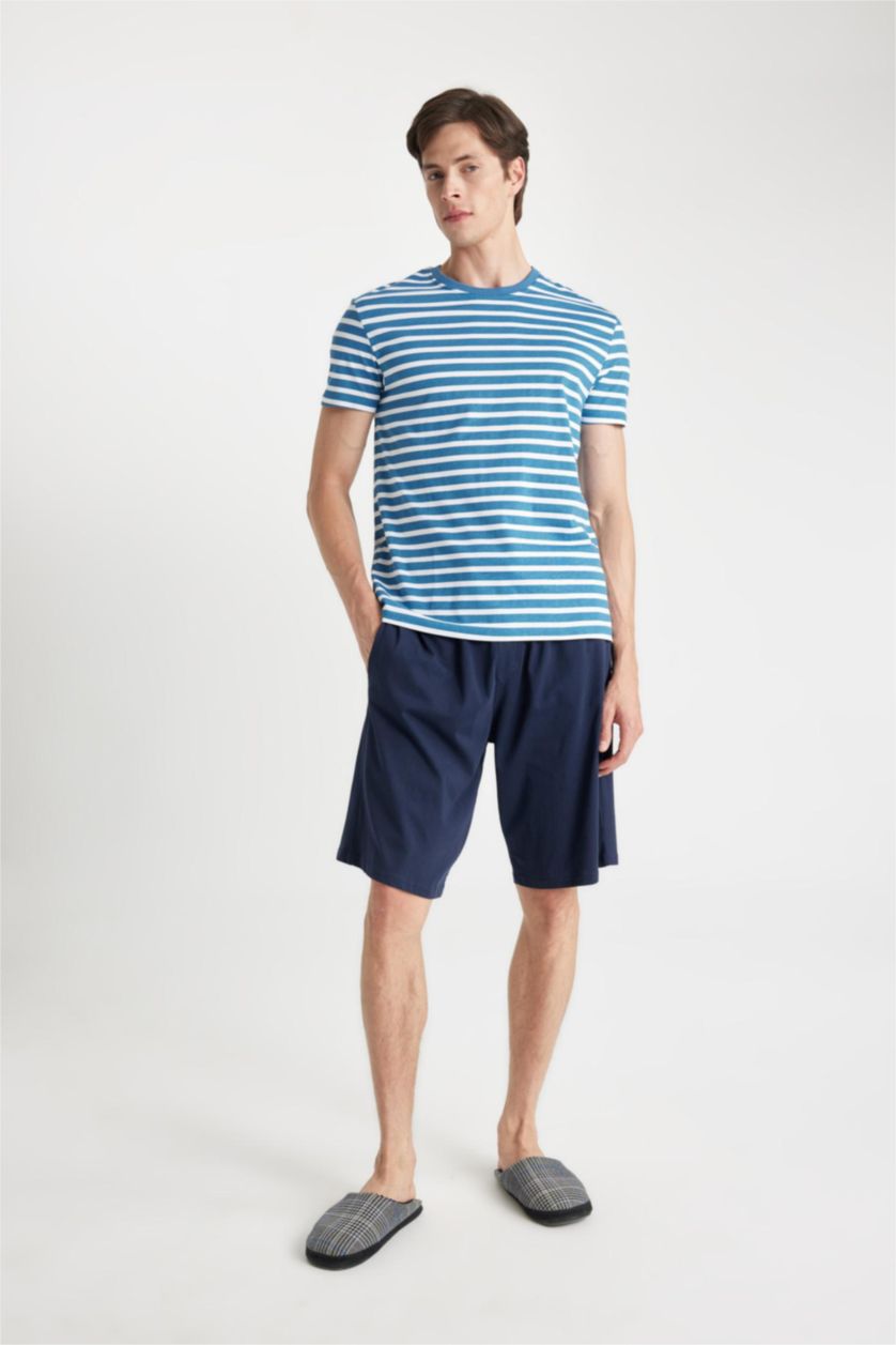 MAN NAVY Regular Fit Pocketed Shorts Pajama Bottoms