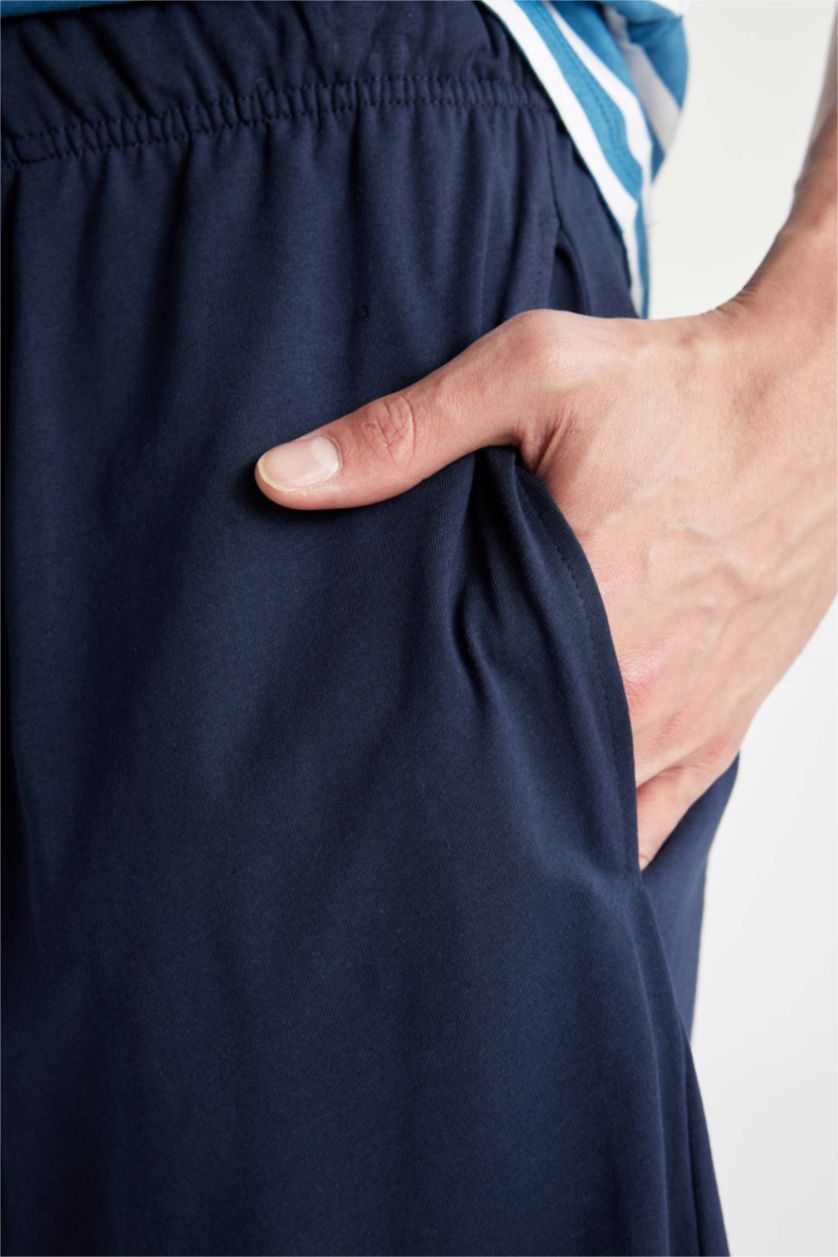 MAN NAVY Regular Fit Pocketed Shorts Pajama Bottoms
