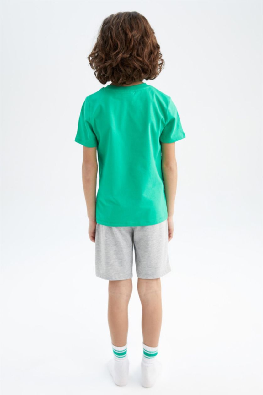 BOYS & TEENS Green Boy Snoopy Regular Fit Pajamas Set