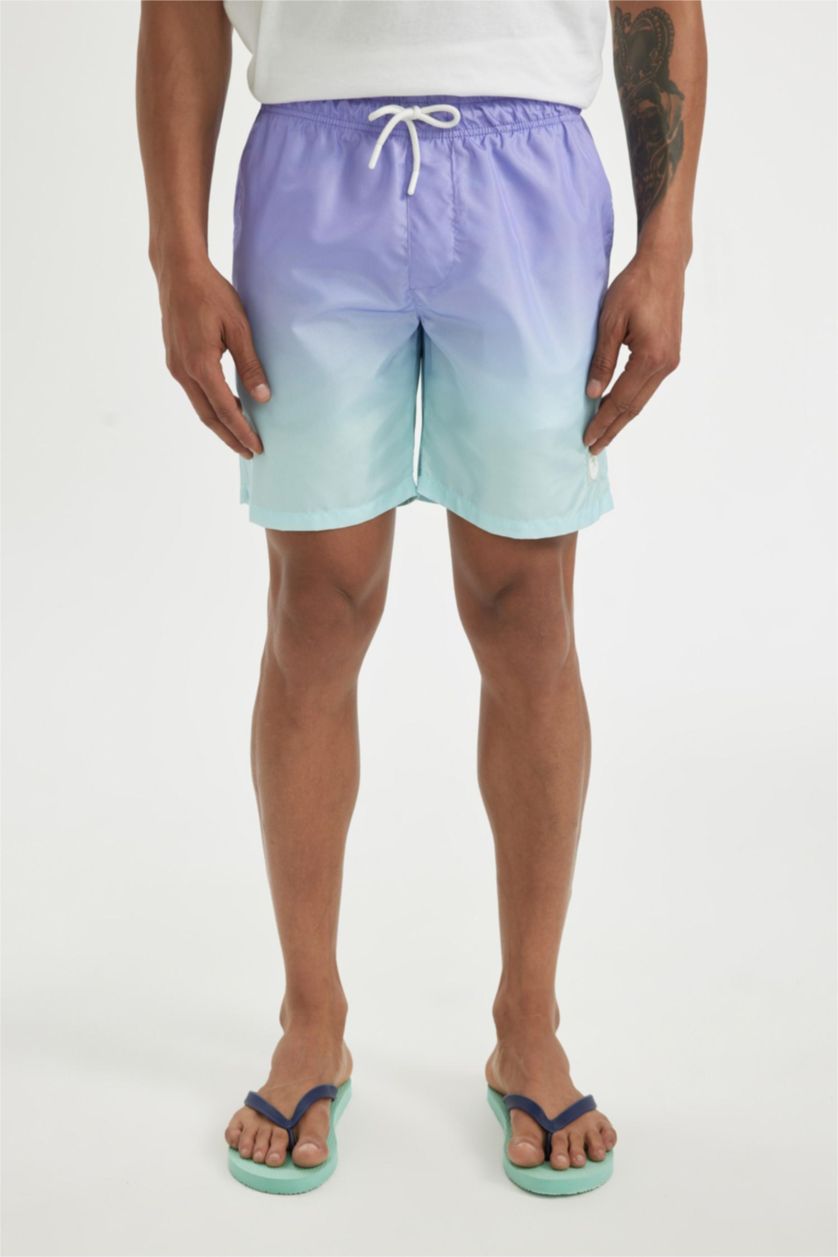 رجال أرجواني داكن شورت بحر قصة عادية ببطانة شبكية