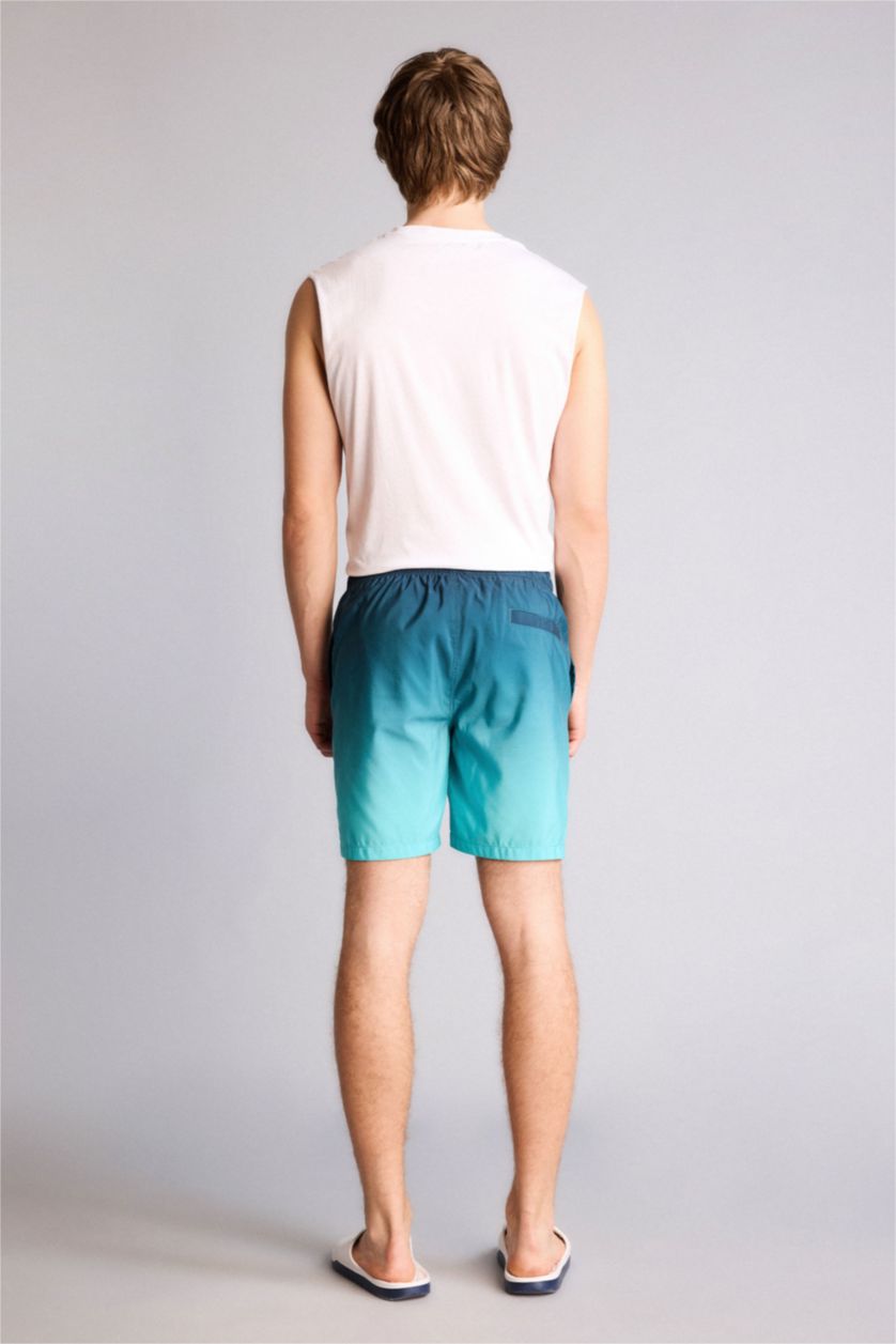 MAN Dark Green Regular Fit Swim Shorts