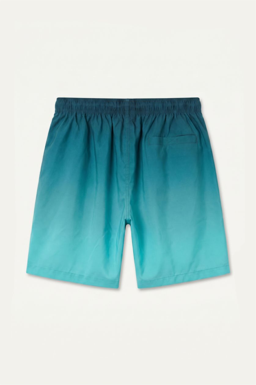 Men Dark Green Regular Fit Swim Shorts