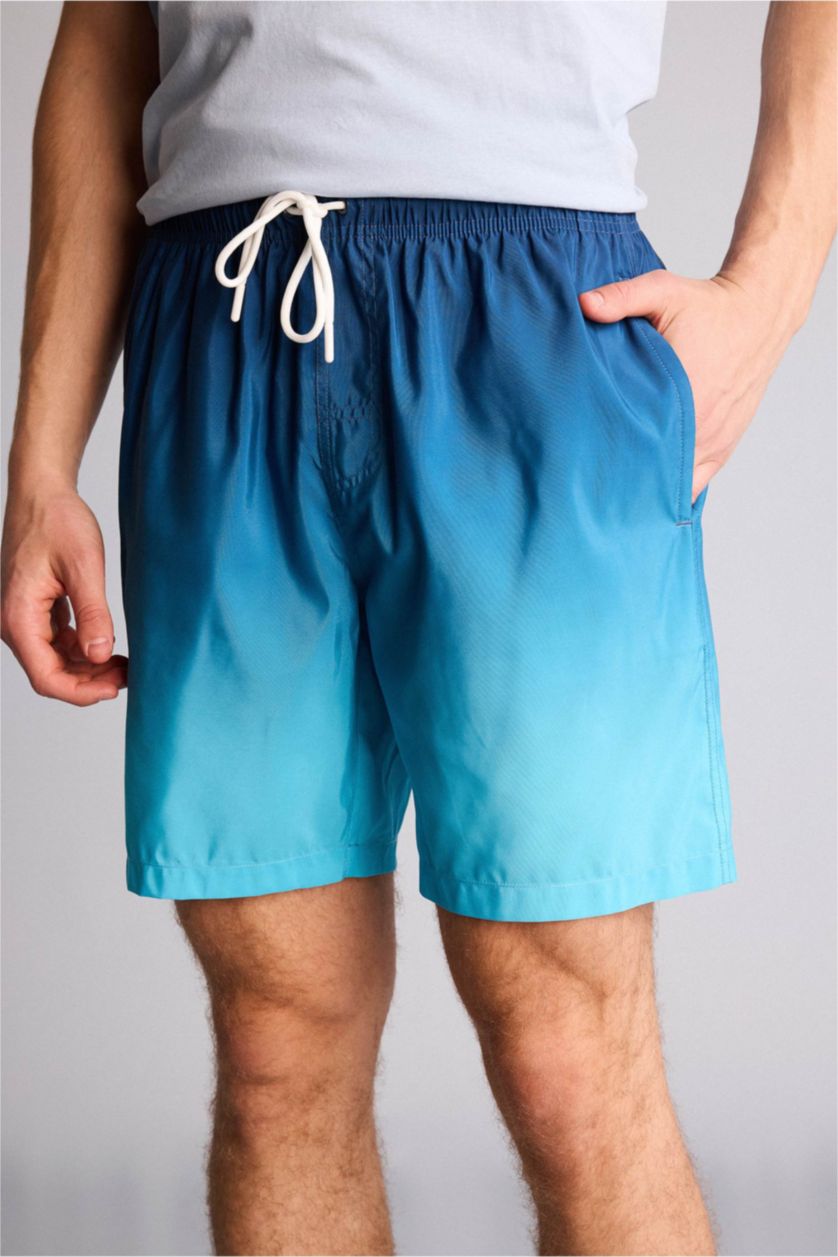 HOMME Marin Short de bain au-dessus du genou avec doublure en filet Coupe régulière