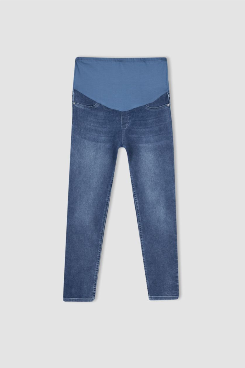 WOMAN Indigo High Waist BoyFriend Maternity Pants