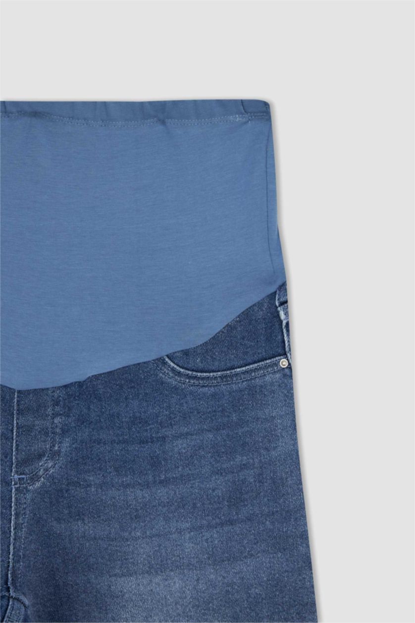 WOMAN Indigo High Waist BoyFriend Maternity Pants