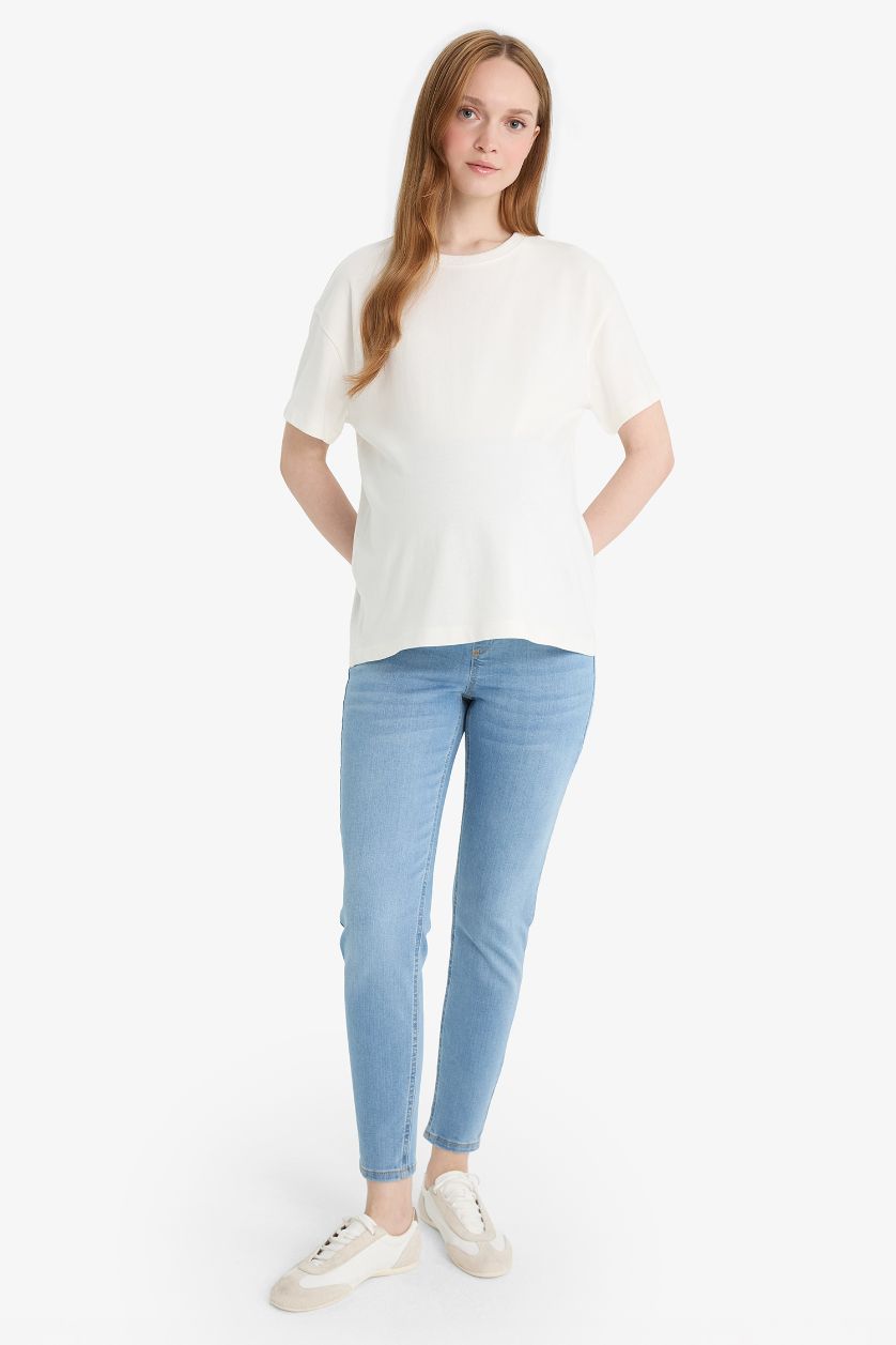 WOMAN Indigo Skinny Fit Regular Hem Maternity Pants