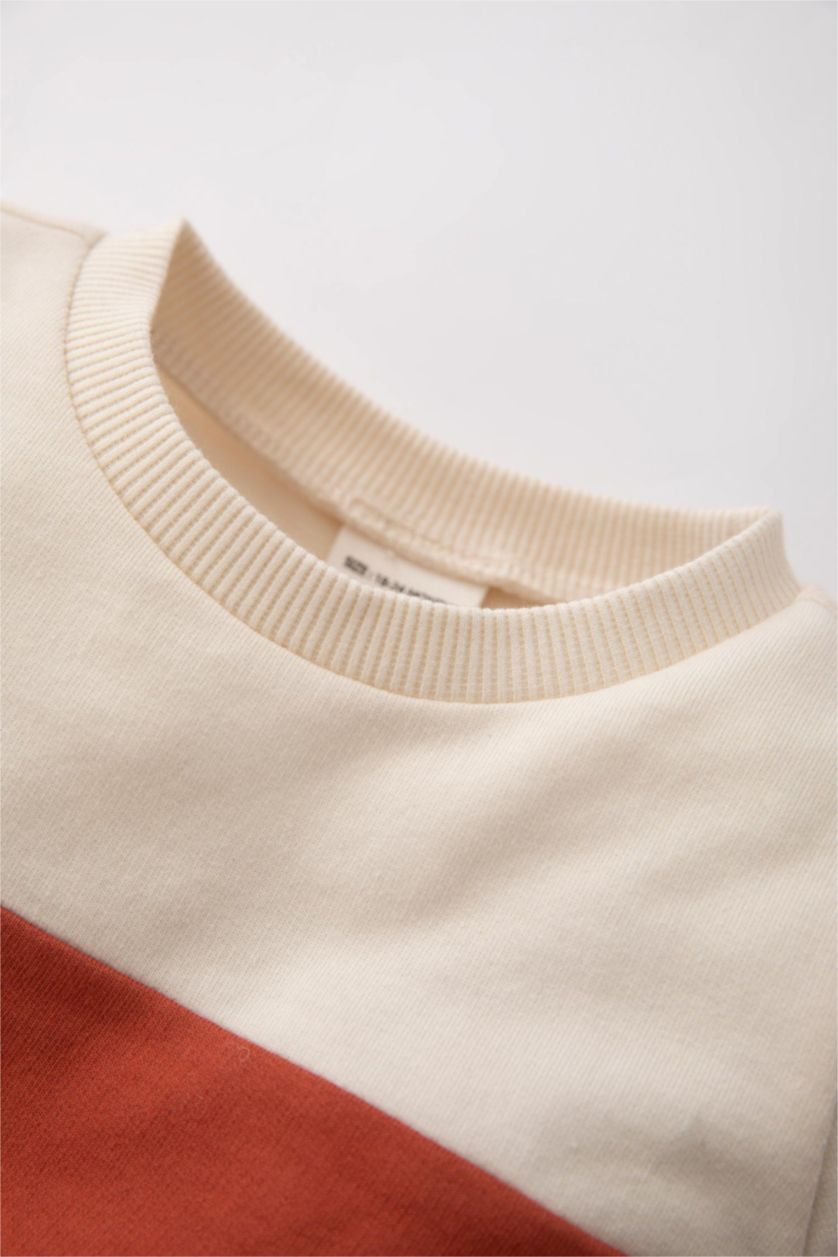 BABY BOY NAVY 2 piece Regular Fit Crew Neck Set