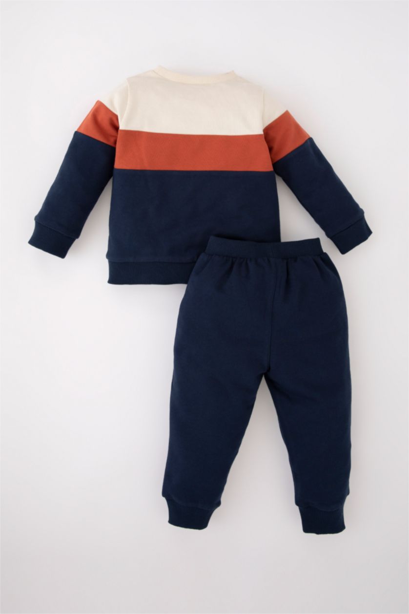 BABY BOY NAVY 2 piece Regular Fit Crew Neck Set