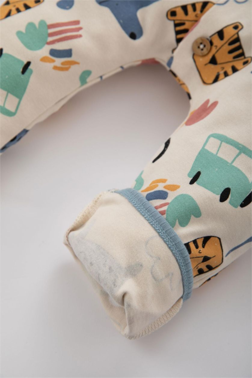 مولود ذكر حجري فاتح سالوبيت ولادي حديثي الولادة قطن عضوي بأزرار