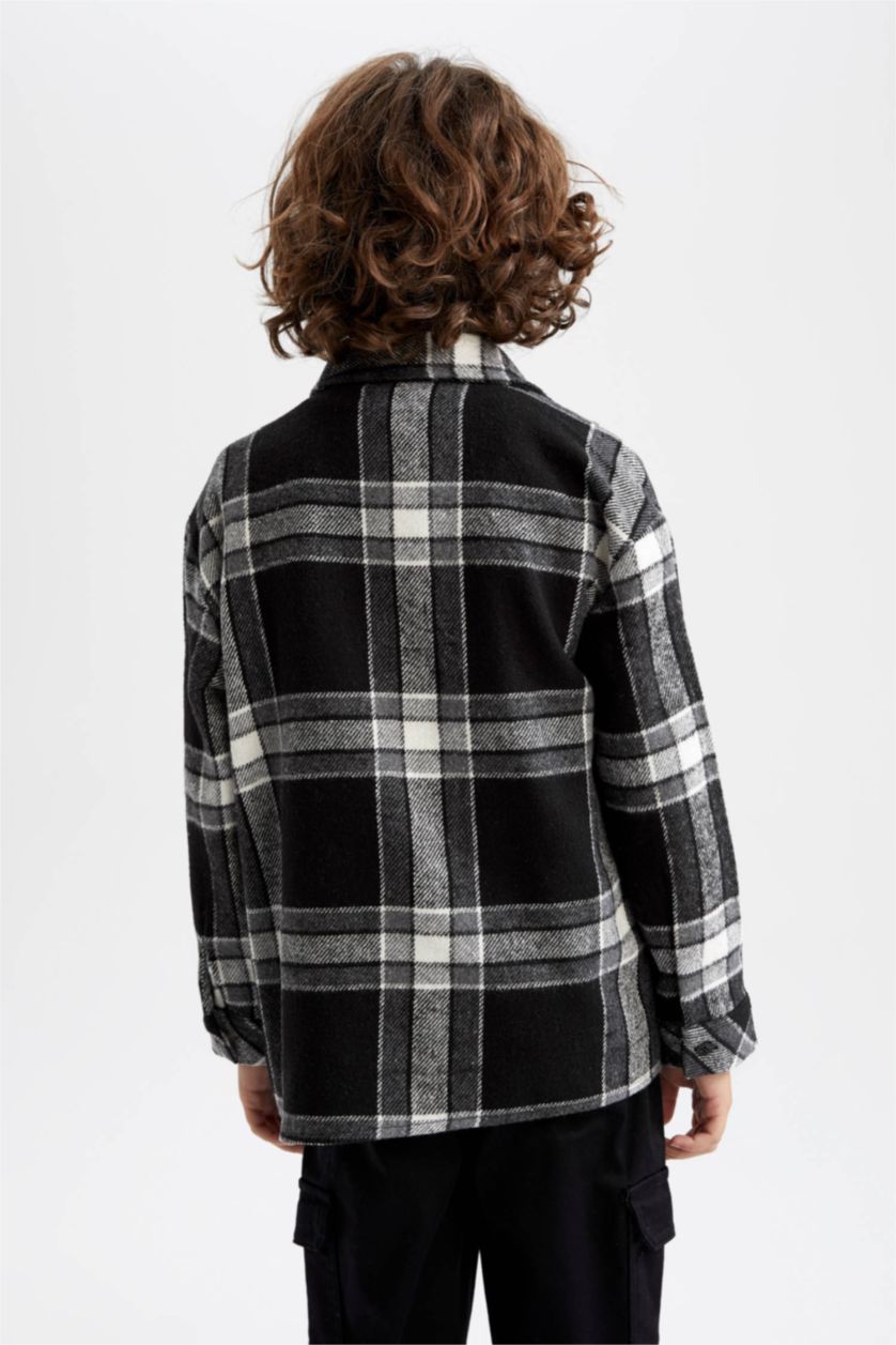 GARÇONS Anthracite Chemises à manches longues Flanelle Col Polo Garçon