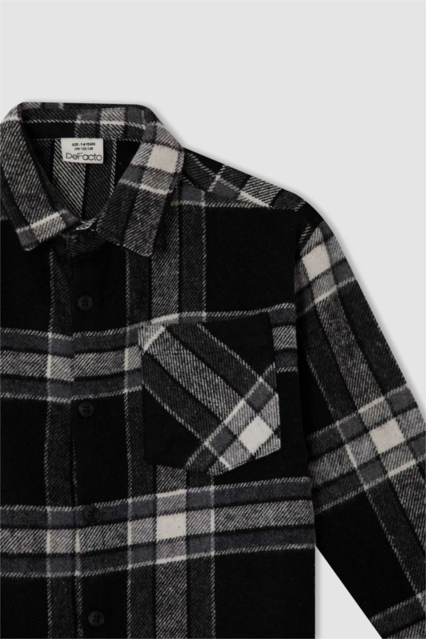 GARÇONS Anthracite Chemises à manches longues Flanelle Col Polo Garçon