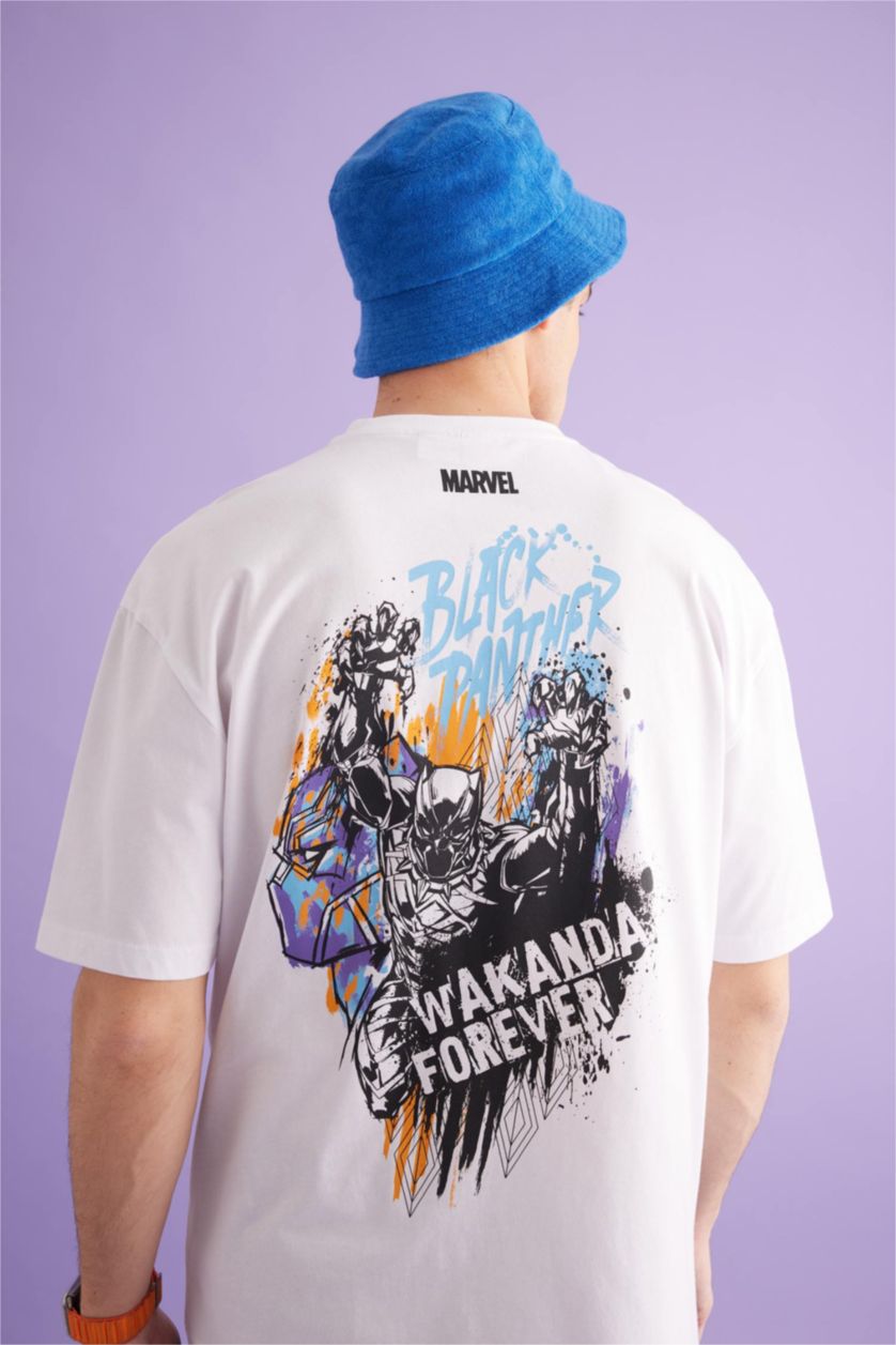 Мужчины Белый Футболка оверсайз Marvel Avengers с круглым вырезом