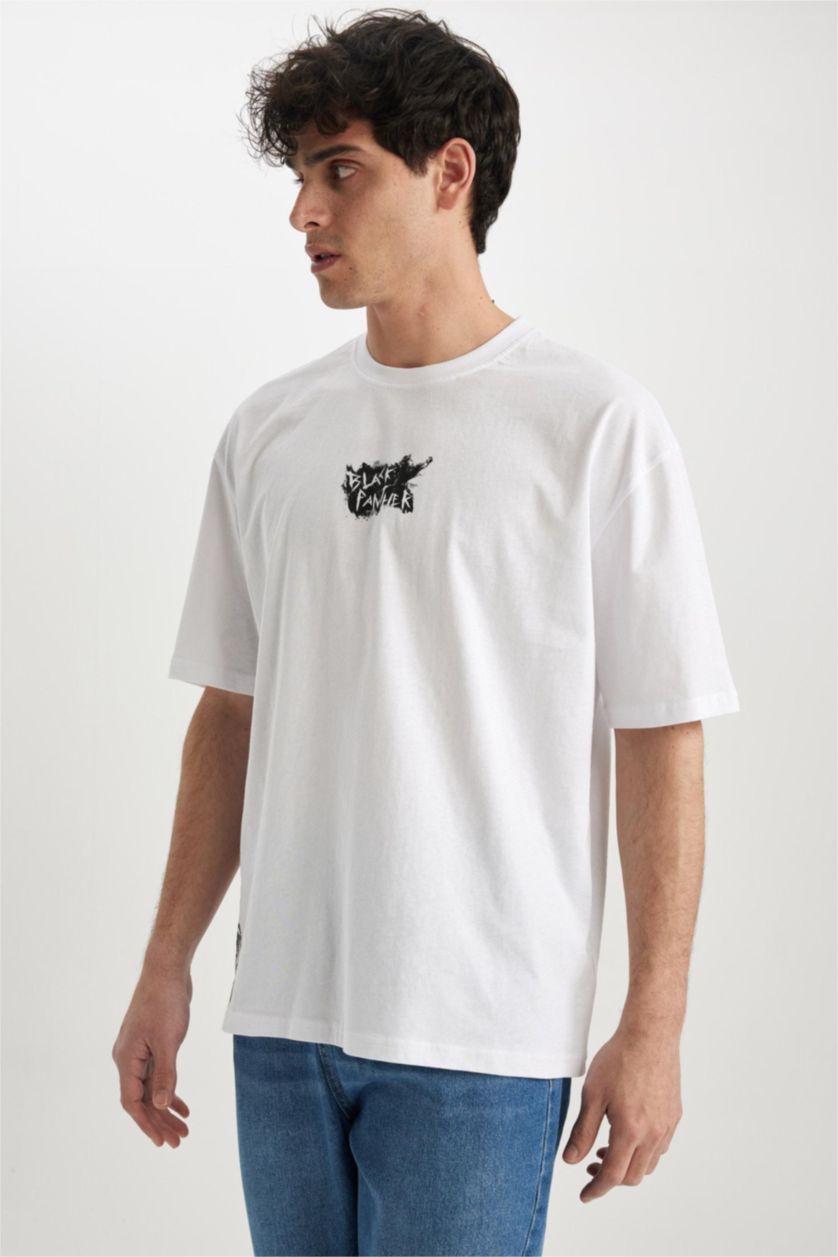 Мужчины Белый Футболка оверсайз Marvel Avengers с круглым вырезом