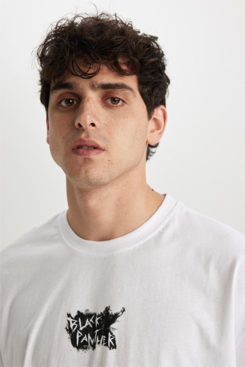 Мужчины Белый Футболка оверсайз Marvel Avengers с круглым вырезом