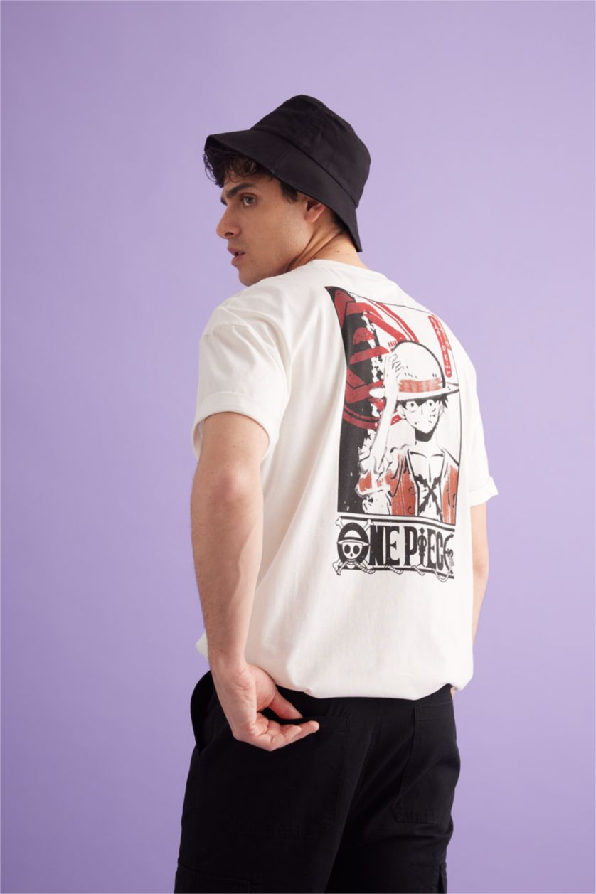 MAN Ecru Comfort Fit Short Sleeve T-Shirt