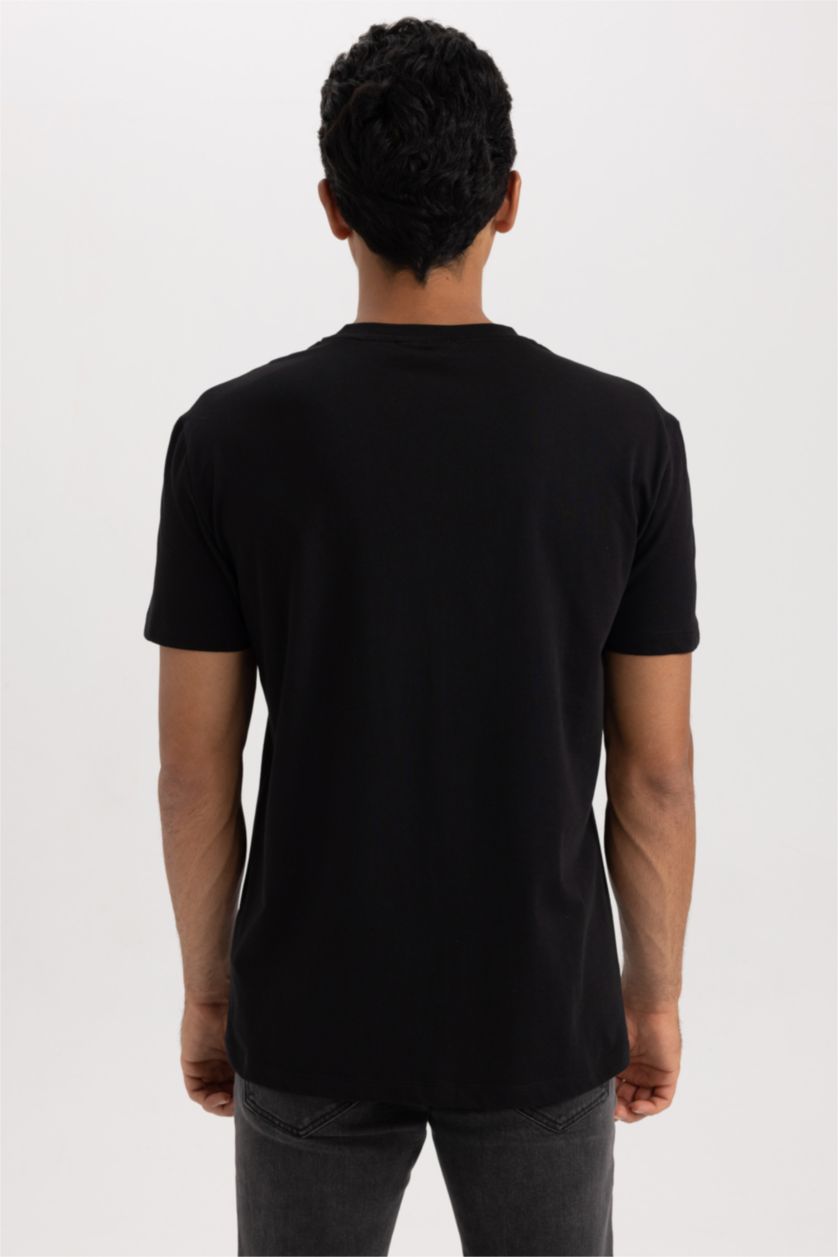 رجالي أسود تي شيرت مطبوع قصة عادية من توباك