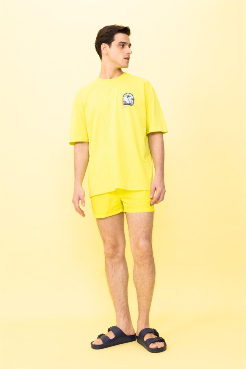 HOMME Parlak Açık Yeşiil Coupe Oversize T-shirt à manches courtes