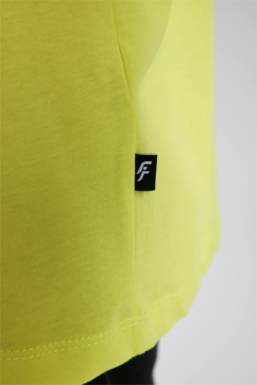 HOMME Parlak Açık Yeşiil Coupe Oversize T-shirt à manches courtes