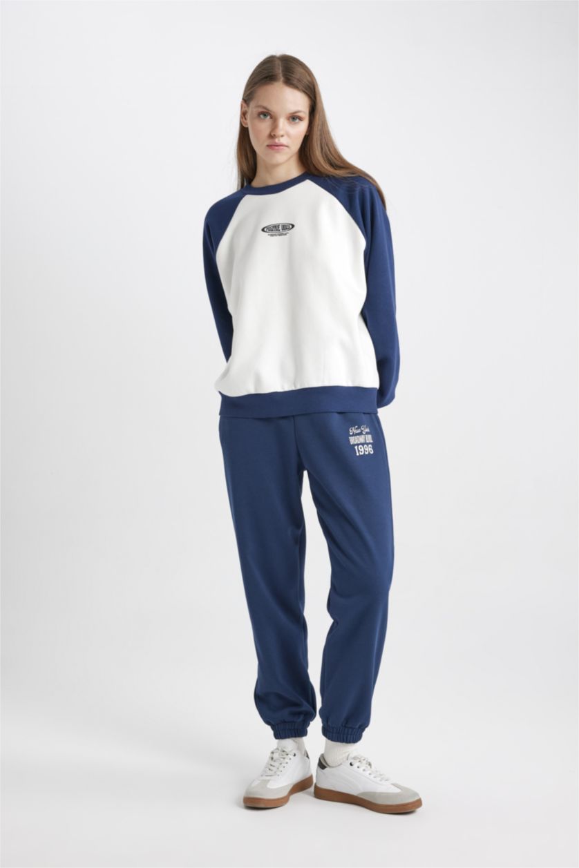 WOMAN NAVY jogger Trousers