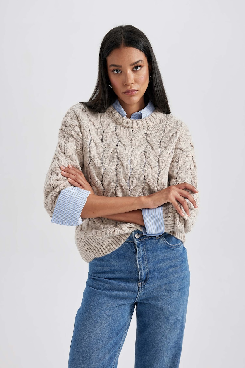 نساء فيزوني Oversize Fit Pullover