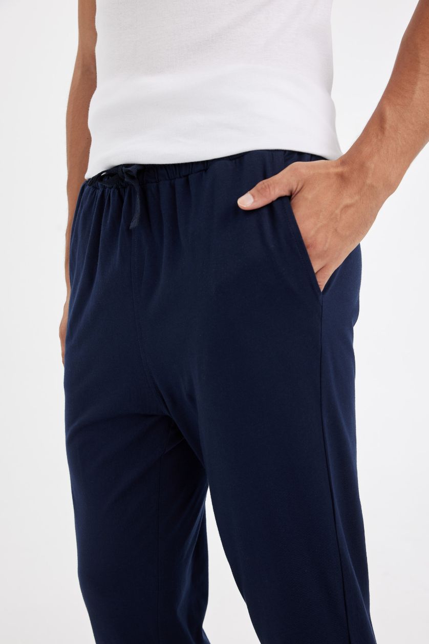 HOMME Marin Bas de Pyjama à taille élastique Coupe régulière