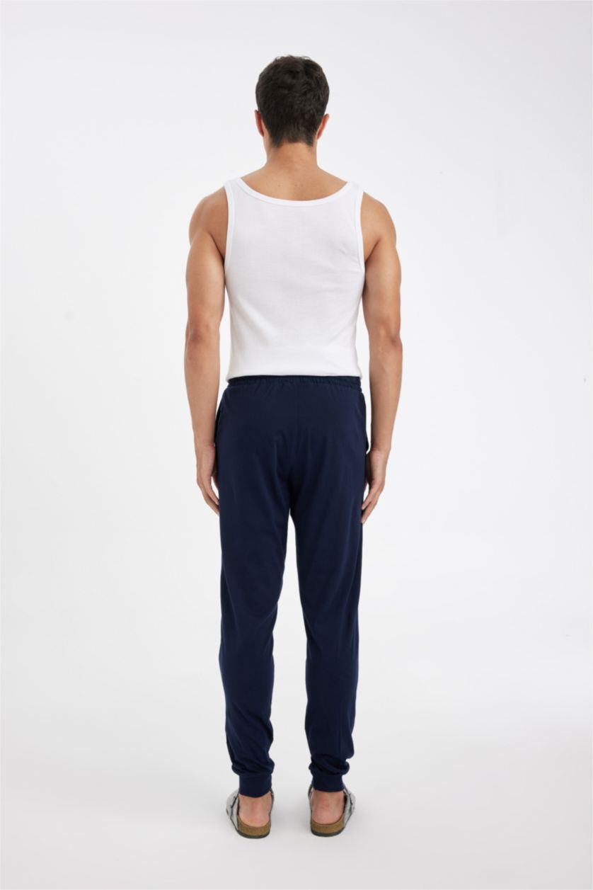 HOMME Marin Bas de Pyjama à taille élastique Coupe régulière