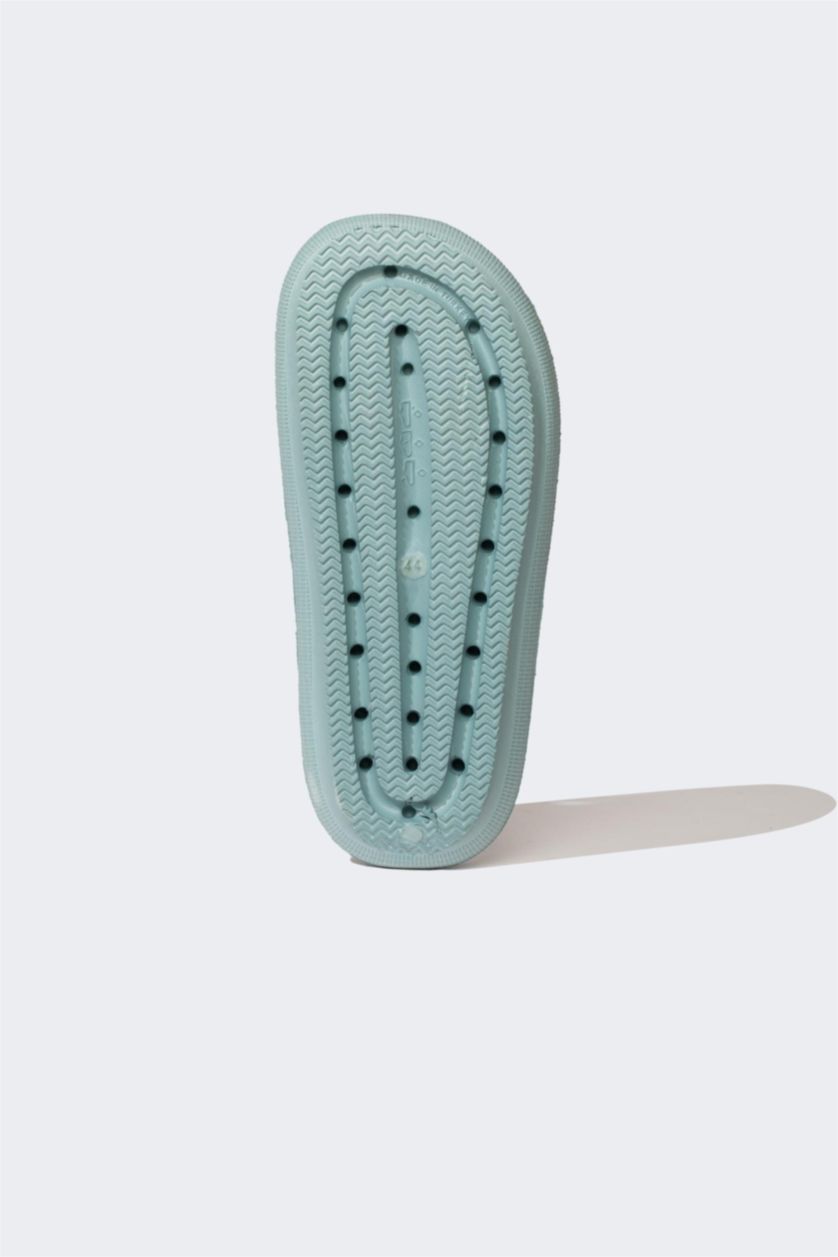 Man Light Blue Man Thick Sole Double Banded Eva Slippers